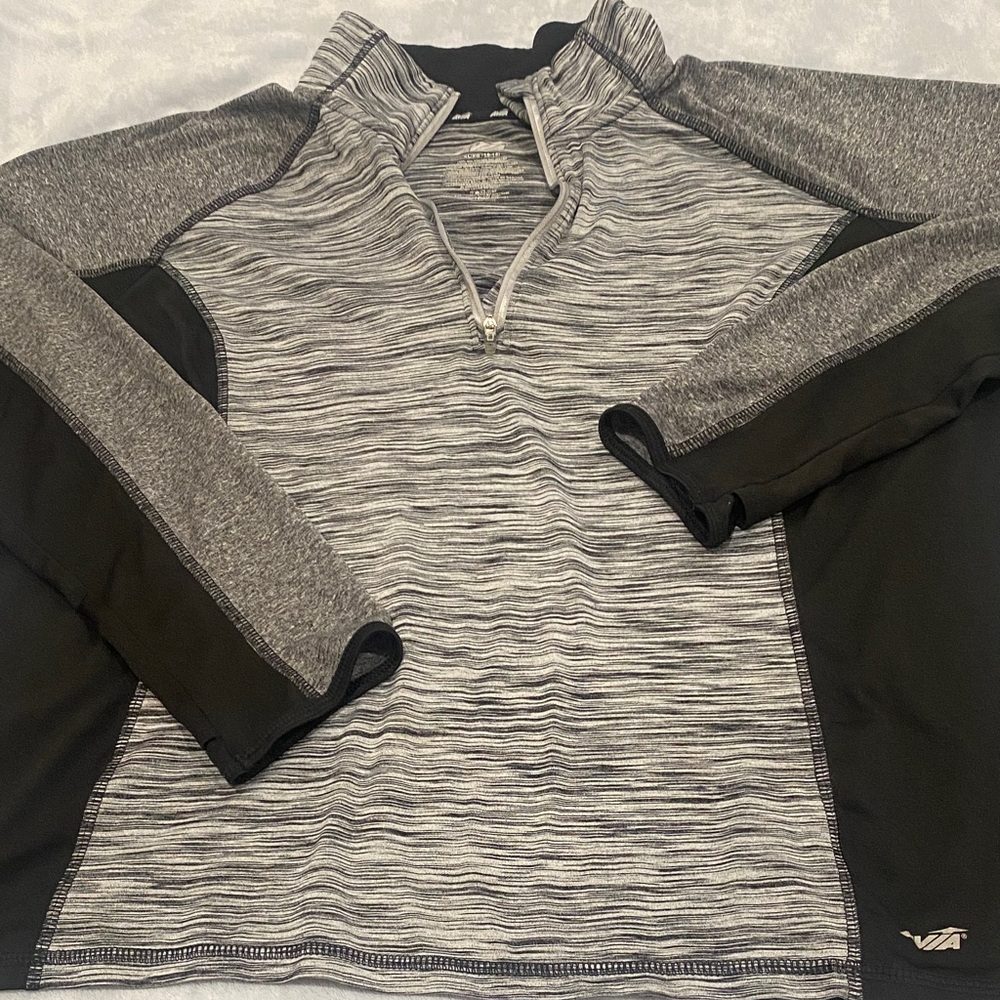 Avia Gray and Black Long Sleeve Top